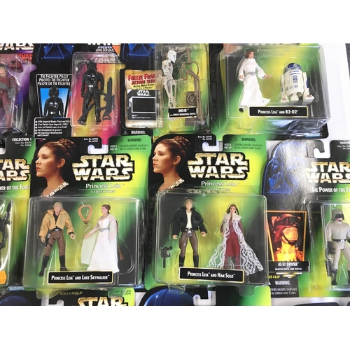 108 - A Box Containing a Collection of Carded Star Wars Power of the Force Figures.Blisters coming away fr... 