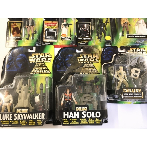 108 - A Box Containing a Collection of Carded Star Wars Power of the Force Figures.Blisters coming away fr... 