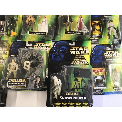 108 - A Box Containing a Collection of Carded Star Wars Power of the Force Figures.Blisters coming away fr... 