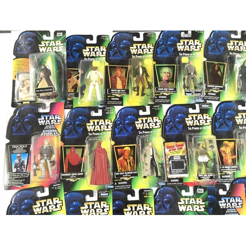 109 - A Box Containing a Collection of Carded Star Wars Power of the Force Figures.Blisters Coming Away fr... 