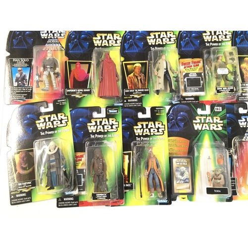 109 - A Box Containing a Collection of Carded Star Wars Power of the Force Figures.Blisters Coming Away fr... 