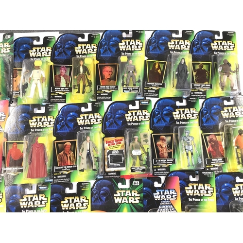 109 - A Box Containing a Collection of Carded Star Wars Power of the Force Figures.Blisters Coming Away fr... 