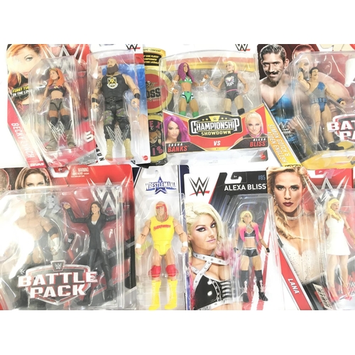 117 - A Collection of 17 Boxed WWE Figures. Including Elite.