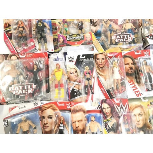 117 - A Collection of 17 Boxed WWE Figures. Including Elite.