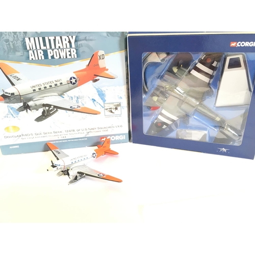 140 - A Boxed Corgi Douglas R4D-5 #AA30002 and a DH Mosquito #AA32802.(2)