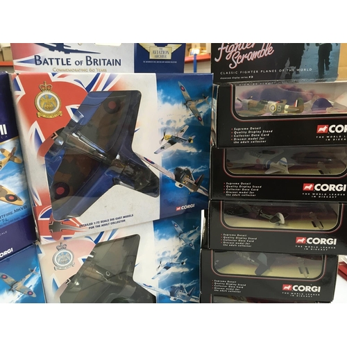 165 - A Collection of Boxed Corgi Die-Cast Aircraft including the Battle of Britain and Fighter Scramble.