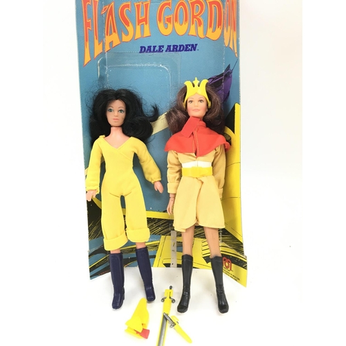 19 - A Vintage Mego Corp Flash Gordon Dale Arden figure with backing Card and a Vintage Charlieâs Angel... 