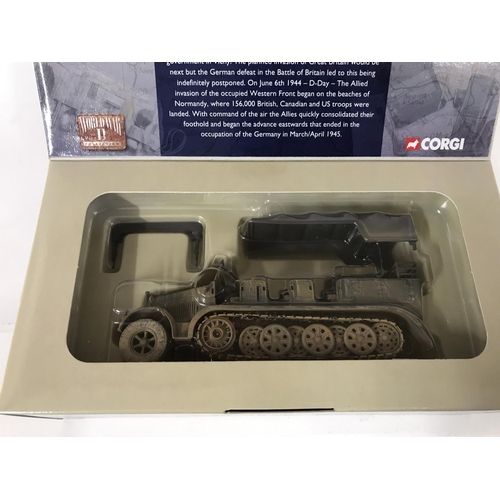 233 - 3 x corgi die cast military vehicles.