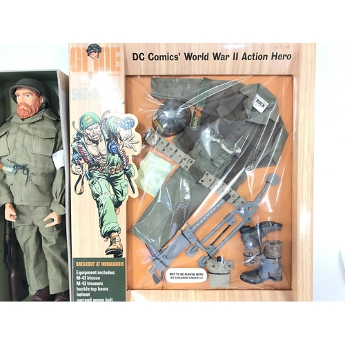 252 - A Boxed Hasbro G.I. Joe D.C.Comics Wildman 12 inch Figure Boxed and. Sgt Rock Uniform Set.2002.