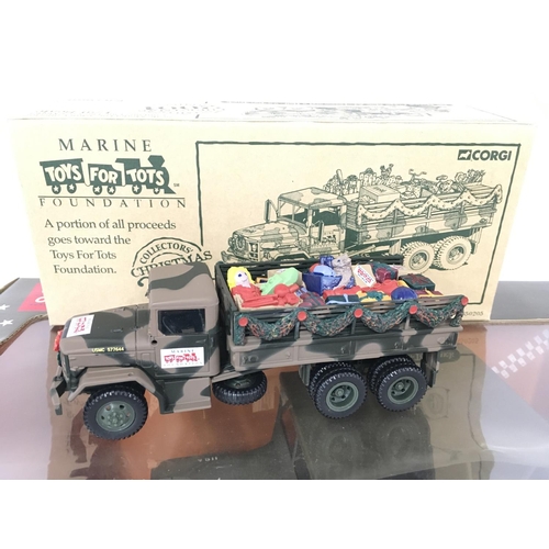 254 - A Boxed uT Toys Willys Jeep 1:35 Scale and a Corgi US Marine Corps M35 A1 Deuce and a Half 1:50 Scal... 