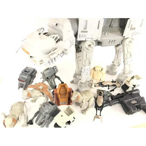 264 - A Collection of Vintage Star Wars Vehicles and a Han Solo Blaster. Good for Spare Parts Etc.