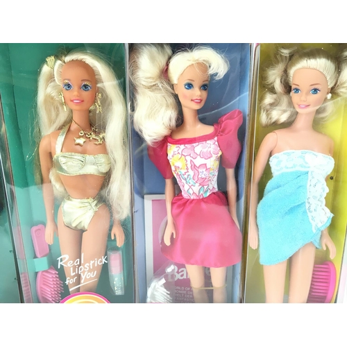 27 - 5 X Boxed Barbies from the early 90s including Glitter Beach. Sun Senation etc.