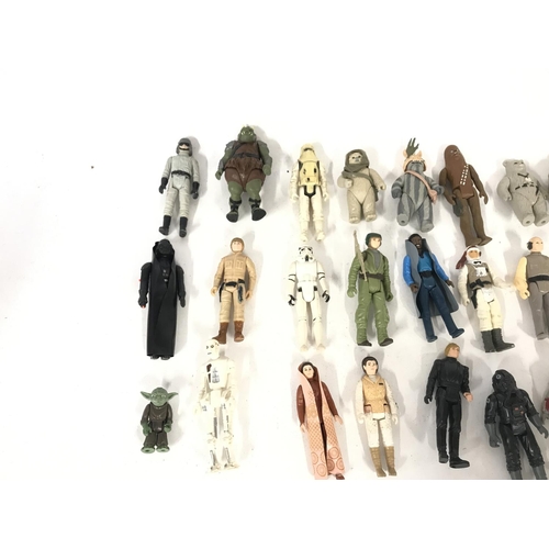 276 - A collection of vintage Star Wars figures including power droid and Yoda etc.