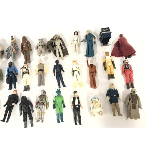 276 - A collection of vintage Star Wars figures including power droid and Yoda etc.