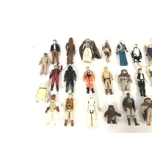 278 - Collection of various Star Wars figures including Yoda and chewbacca etc.