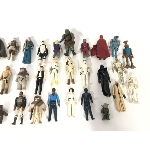 278 - Collection of various Star Wars figures including Yoda and chewbacca etc.