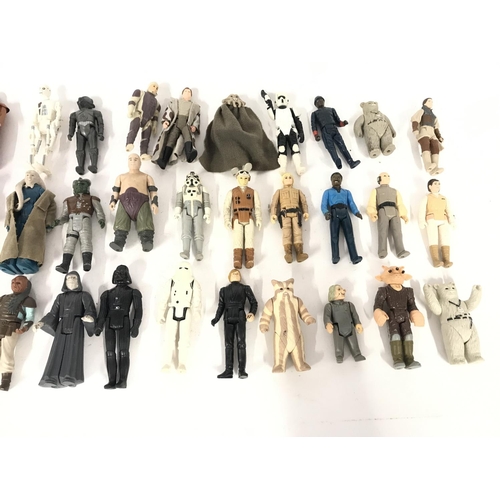 280 - Collection of various Star Wars figures including Chewbacca and trooper etc.