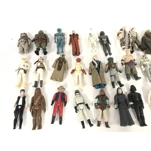 280 - Collection of various Star Wars figures including Chewbacca and trooper etc.