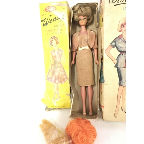 285 - 2 X Boxed Wendy Dolls.with Extra wigs and Heads.