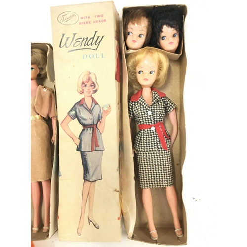 285 - 2 X Boxed Wendy Dolls.with Extra wigs and Heads.