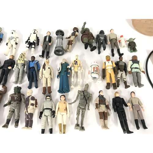 297 - Collection of various Star Wars figures including ewok glider