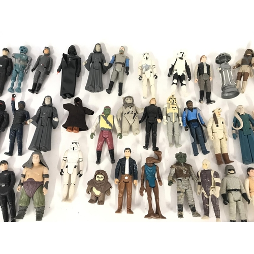 297 - Collection of various Star Wars figures including ewok glider