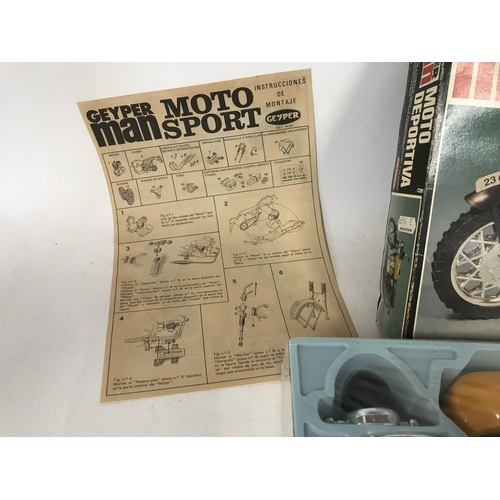 303 - A pair of boxed Geyper man vehicles (some missing parts). Spanish edition of action man