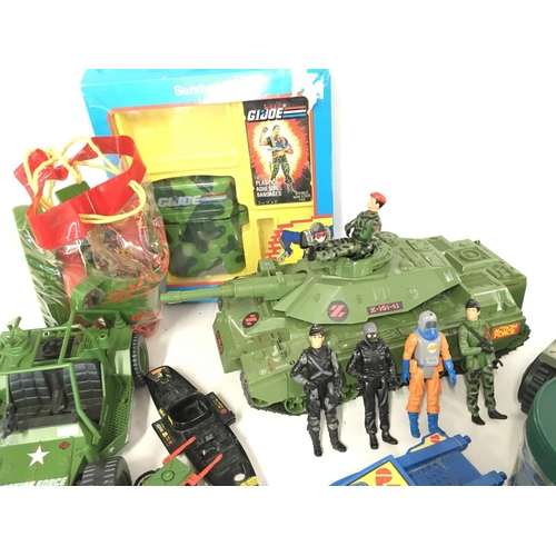 306 - A box containing a Collection of Action Force Figures. Vehicles and others etc.