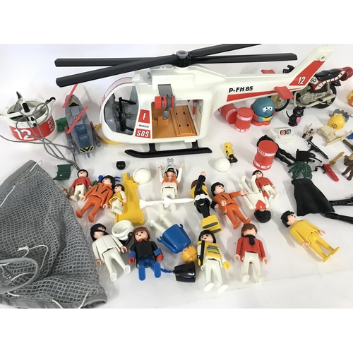 311 - Collection of various playworn playmobil toys and other accessories