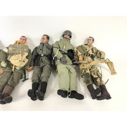 317 - 6 x 12 inch military figures including 21st century and action man.