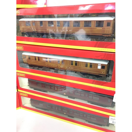 339 - A Collection of Boxed Hornby 00 Gauge Coaches and a Freight Rolling Stock Set.