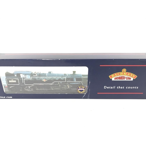 346 - A Boxed Bachmann 00 Gauge Standard Class 4MT Tank BR Lined Black E/Crest Weathered.