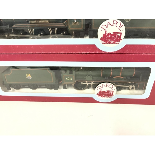 353 - 2 X Dapol 00 Gauge Locomotives. Boxed a Scots Guardsman and a Country of Stafford.(2).