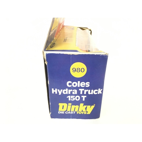 377 - A Boxed Dinky Coles Hydra Truck 150T Orange Colour. #980