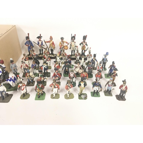 410 - Large collection of various figures including military lead figures.