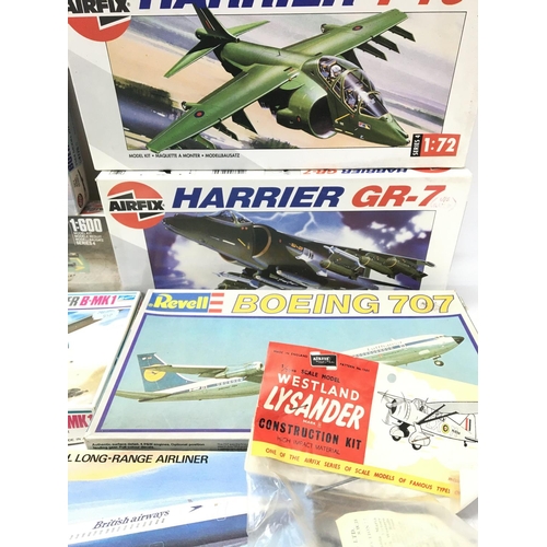 59 - A Box Containing a Collection of Various Model kits all Aircraft and H.M.S Victorious.