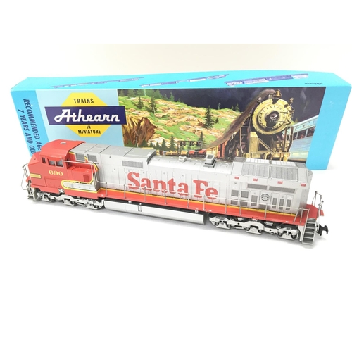 66 - A Boxed Athearn H0 Gauge C44-9W Power Santa FE #690.