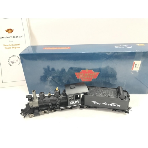 691 - A Boxed Broadway Limited Imports D&RGW C-16 2-8-0 #268 in Black locomotive.