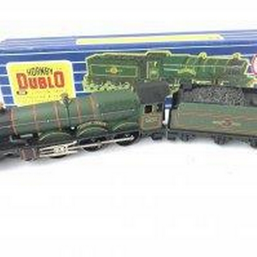 694 - A Boxed (Repro box) Hornby. Dublo 00 Gauge Ludlow Castle Locomotive & Tender #3221.