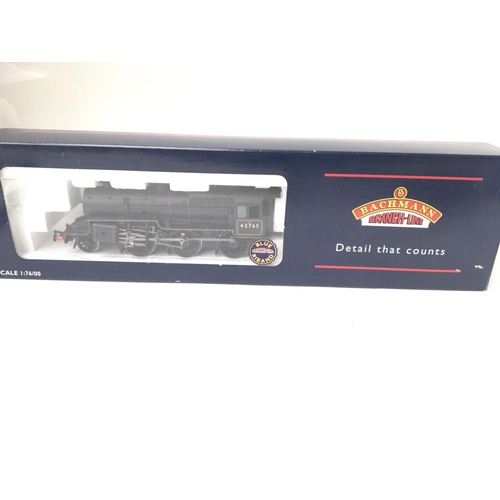 695 - A Boxed Bachmann 2-6-0 Crab 42765 BR Limed Black E/Emblem With Coal Rail. #32-176