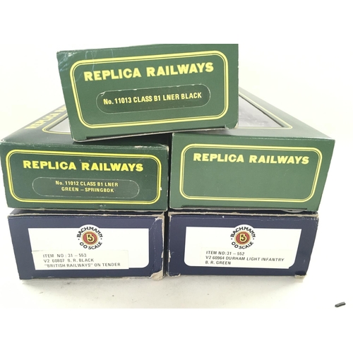 761 - 5 Boxed 00 Gauge Locomotives. Including Replica Railways and Bachmann.