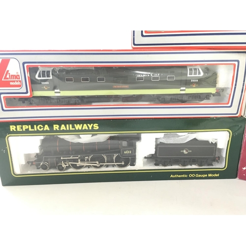 762 - 5 X 00 Gauge Locomotives including Lima. Replica Railways and Dapol. All boxed.