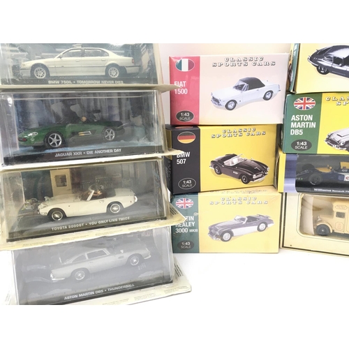 77 - A Small Collection of Diecast Vehicles including James Bond. Atlas and Days Gone.