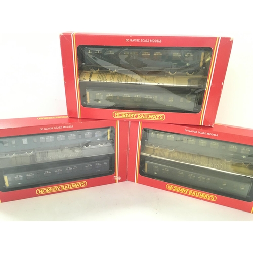 772 - 3 Boxed Hornby 00 Gauge Sets All BR 2-Car DMU Class 110 Blue #R267.