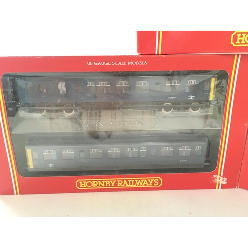 772 - 3 Boxed Hornby 00 Gauge Sets All BR 2-Car DMU Class 110 Blue #R267.