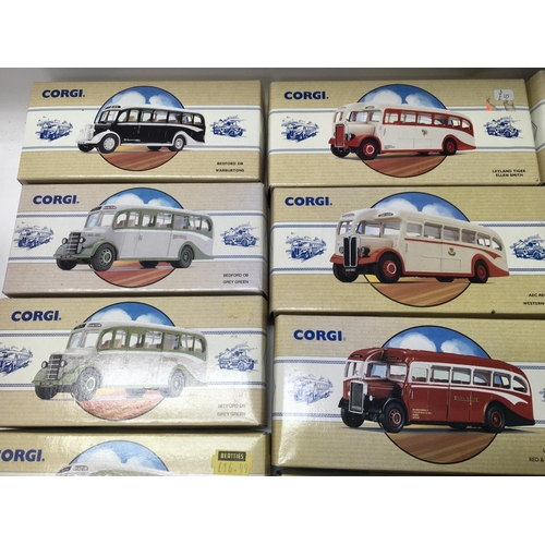 88 - A Box Containing A Collection of Corgi Classic busses.