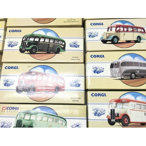 88 - A Box Containing A Collection of Corgi Classic busses.