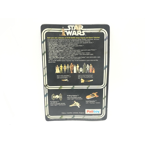 9 - A Vintage Star Wars Palitoy 1977 Carded Darth Vader. One of the first 12 Figures released.in Punched