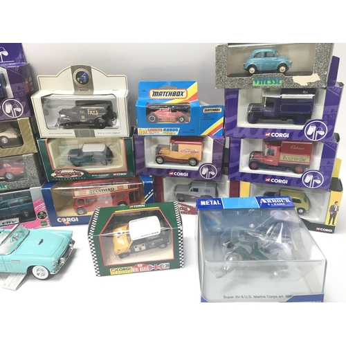 92 - A Box Containing Various Boxed Die-Cast. Including Corgi.Matchbox. Vitesse etc.