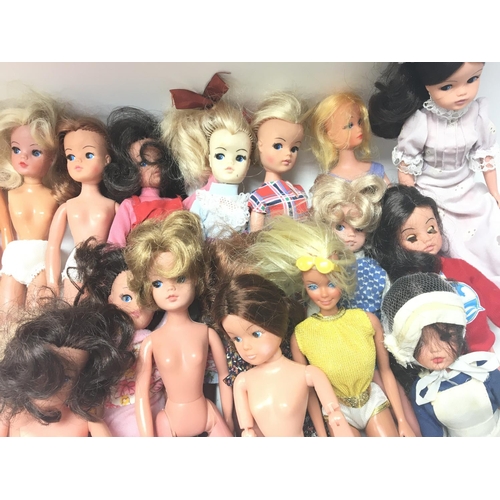 95 - A Box Containing a Collection of Various Dolls.